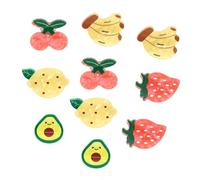 10 Pcs Mini Fruit Hair Clips for Women 2 Each of Lemon, Cherry, Avocado, Banana, Strawberry Summer Accessories Cute and Fun Claw Originality Cartoon Colorful Fashion