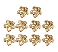 10 Pcs Mini Hair Clips,Flower Hair Claw Clip Metal Small Hair Clips Sweet Mini Barrettes Hair Styling Accessories for Girls Women Photograph,Daily,Party,Wedding (Gold)