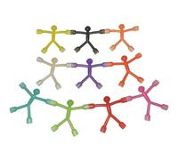 10 Pcs Mini Man Magnetic People, Multi-Color Silicone Humanoid Magnetic Gizmo, Travel Fun Toys
