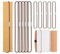 10 PCS Mini Skater Travel Notebook Elastic Bands, Brown Elastic Bands for Refillable Travel Journals Planners, Two Sizes (A5 & Passport Size), Stretchy Journal Elastic Cord for Notebooks Closure Loops