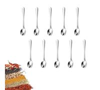 10 PCS Mini Spoons 304 Stainless Steel Tiny Teaspoons for Salt Sugar Spices Honey and Coffee Use in Kitchen or Table Serving 7.5cm