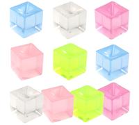 10 Pcs Mini Stress Cube Squishy Toy Set, Ice Cube Shape Finger Fidget Toys, Soft Stress Squishy Balls, Fun Sensory Fidget Toys, for Anxiety Relaxation, Birthday Classroom Prize, Party Favors Decor