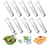 10 PCS Mini Tongs for Food, Durable Small Ice Kitchen Sweet Tongs, Suitable for Supplying Food Ice Cubes Sugar Cubes, Self Service Tea Parties and Coffee Bars