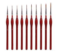 10 Pcs Miniature Paint Brushes, Fine Detail Paint Brush Set, Durable Fine Tip Detail Paint Brush Paint Brushes for Acrylic, Watercolor, Craft, Models