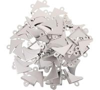 10 Pcs Mirror Corner Brackets - Metal Mirror Clips for Fixing Bathroom Glass Mirror, Hanging Pictures, Easy Installation