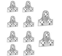10 Pcs Mirror Plates Picture Hangers, 25mm Round Wall Mount Brackets for Photo Frames Glass Mirrors, Durable Fixing Hardware for Home Decoration (Silver)