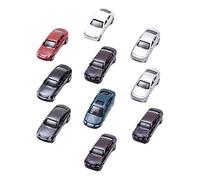 10 Pcs Model Car Handpainted for Table Streetscape Railway Scenery 1/100, Random Color