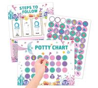 10 Pcs Monster Truck Potty Training Sticker Chart, Potty Training Chart for Boys and Girls, Potty Reward Chart with Stickers, Potty Training Chart with Stickers, Potty Sticker Chart (Pink)