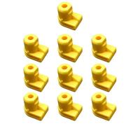 10 Pcs Mounting Hardware Clip for Front Trim Restoration, Yellow Engineering Polymer Nut, Slotted Form, Screw Access Opening, Automotive Replacement 07147212877, Pack Ten Bumper Nut Clip Headlight