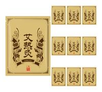 10 Pcs Mugwort Hot Moxibustion Patches, Self-Heating Wormwood Patches for Natural Herbal Heat Pack, Shoulder, Waist, Leg & Joint Pain Relief, 4.1 x 5.5 in