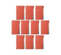 10 Pcs Multi-Holes Binders Dividers B 5 A 5 A 6 Insertable Dividers Binders Indexes School Office Supplies