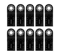 10 Pcs Multi Tool Blades for Oscillating Tools, 35mm Wide High Carbon Steel HCS, Quick Release Multitool Blades Kit for Wood, Plastic, Soft Metal, Compatible with Einhell, Bosch and More