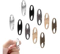 10 Pcs Multicolor Zipper Clips Anti Theft Zipper Lock Clips Coloured Carabiner Keyring Clip for Camping Fishing Traveling Outdoor Sports Accessory Carabiners