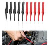 10 Pcs Multimeter Probes, 0.7mm Multimeter Test Leads, Wire Piercing Probe Pin, Automotive Back Probe Pins, Non-Destructive Stainless Steel Pin, for Car Repair, Laboratory Electric Multimeters Testing