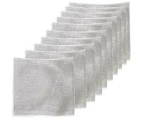 10 PCS Multipurpose Wire Dishwashing Rags for Wet and Dry, Reusable Kitchen Multifunctional Wire Cleaning Dishwashing Towels Dish Cloths, Lint Free Streak Free Washable Duster Cloth (Double-layer)