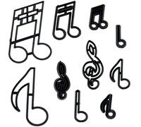 10 Pcs Music Theme Fondant Cookie Cutters Set for Anniversary Bridal Engagement Cake Decorating DIY Sugar Craft Cutting Tool