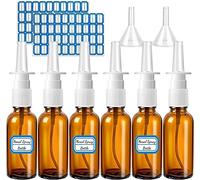 10 Pcs Nasal Spray Bottle Set, 30ML/1oz Refillable Glass Bottle Brown