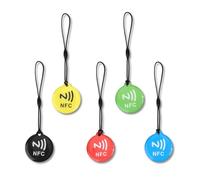 10 Pcs NFC Tags, Rewritable NFC Cards for iPhone Android Smartphone, PVC Waterproof NFC Cards for Smart Home Automation, Business Card, Wireless Device Trigger (5 Colors)