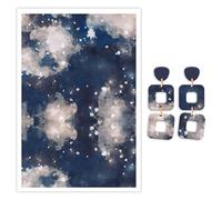 10 Pcs Night Sky & Clouds Pattern Transfer Paper for Earrings & Polymer Clay, Water Soluble Transfer Sheet for Polymer Clay DIY Art Crafts Jewelry Earrings Making Supplies 5.82X3.9in