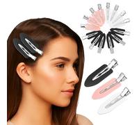 10 pcs No Crease Hair Clips No Bend Curl Clips - Makeup & Styling Hairpins for Women & Girls, Ideal for Bangs, Finger Waves, Hairdressing, Curl Setting - Black, White, Pink
