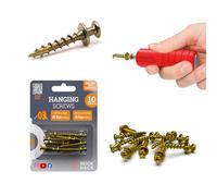 10 pcs - Nook Hack Picture Hanging Screws | Simple - No Drilling Required Picture Hanging Screws