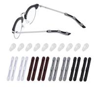 10 Pcs Nose Pads for Glasses with 16 Pcs Anti-Slip Ear Grips, Soft Silicone Nose Pad Covers & Temple Tips for Eyeglasses and Sunglasses, Universal Fit, Comfort & Secure Solution