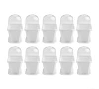 10 pcs Nursery Pots with Humidity Dome Space Saving Plastic Pots for Growing Mini Landscape Plants (13.5cm White)