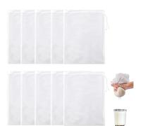 10 PCS Nut Milk Bag Reusable Strainer Bag for Yogurt Juice Tea Strainer Bag Length 30 Width 20cm Cheese Cloths for Straining Milk Bags Fine Mesh Cheesecloth for Straining