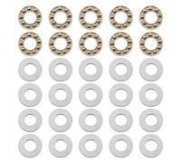 10 Pcs NUZAMAS 6x12mm Miniature Thrust Axial Metal Ball Bearing Small and Micro Flat Thrust Ball Bearings Steel Pressure Bearings for Door and Window Hinges