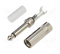 10 pcs : NYS201 - Plug, Jack 6,3mm, male, mono, ways: 2, straight, 6mm, Body: si