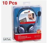 10 pcs of Genius HS-04S Blue and Black Headphones with Microphone - Clearance