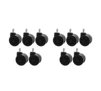 10 Pcs Office Chair Replacement Caster Wheels, Universal Swivel | Polyurethane and Metal Build, Easy Installation, Smooth Rolling Action, for Home Office Gaming Chair Use
