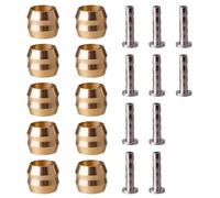 10 Pcs Olive and Barb Bh90 Insert,Brakes Insertion Metal Replacement Kit | Hydraulic Hose Connecting Brake Connector Accessories Set,Replacements Accessory for Shimanos Magura Avid Sram Mountain Bike