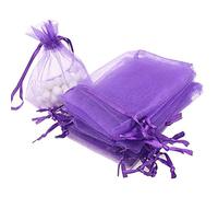 10 PCS Organza Material Drawstring Pouches Daily Stuff Jewelry Organizers Party Wedding Favor Gift Bags Purple Stationery Office Supplies Superior Quality and CreativeNice and Practical