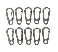 10 Pcs Outdoor Mini Alloy Key Buckle Snap Spring Clip Hook Carabiner Keychain
