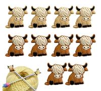 10 Pcs Ox Shape Knitting Accessories, Knitting Accessories UK, Knitting Needle Stoppers, Stitch Holders for Knitting UK, Knitting Needles Set for Keychain Making Necklace Bracelet Craft DIY