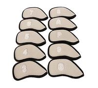 10 Pcs/Pack Meshy Golf Iron Covers Set Headcover Fit Most Irons Waterproof silver