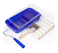 10 Pcs Paint Roller Set, 4x2.1" & 2X 3.9" Mini Paint Roller with Paint Tray, Roller Frame, Paint Brush, Foam Roller Sets for Painting, Small Paint Roller for Painting Walls, Furniture, Ceiling