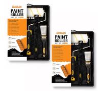 10 Pcs Paint Roller Set - Paint Rollers and Trays Sets - Paint Brush, Masking Tape for Painting, Paint Mixer - Roller Sets for Painting Walls, Edges & Ceilings - Bundle of 2