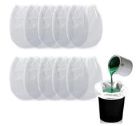 10 PCS Paint Strainer Bags,1 Gallon White Fine Mesh Paint strainers Sieve with Elastic Top Opening,for Paint, for Liquid Filtering & Home Brewing, Paint Gardening
