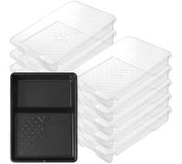 10 Pcs Paint Tray Liner with 1 Plastic Paint Tray 9 Inch Disposable Paint Tray Liners for Painting Plastic Paint Tray with Textured for Painting Walls, Compatible with Most Rollers