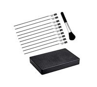 10 Pcs Painting Stand Base Holder with Alligator Clip Sticks Modeling | Plastic base,9x14 holes,10 rubber-tipped clip sticks,clean brush,stable support,fits 2.5mm holes,2mm sticks