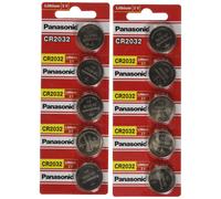 [ 10 pcs ] -- Panasonic Cr2032 3v Lithium Coin Cell Battery Dl2032 Ecr