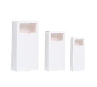 10 PCS Paper Slide Drawer Box Mini Crafts Cardboard Boxes For Business Candy Wedding Party Favor Gift Packaging(Blanc,12x9x3.3cm)