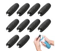 10 Pcs Foot File Replacement Rollers - Extra Coarse Black Pedi Replacement Rollers Heads Refills for Scholl Velvet Smooth Pedi Electric Foot File - Pedicure Hard Skin Remover Rollers