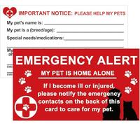 10 Pcs Pet Emergency Alert Card Contact Wallet Card with Contact Call