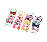 10 Pcs Pet Hair Clips Bow Polka Dot Bangs Hairpin Head Random Color Very Practical and Popular Durable Design