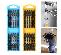 10 Pcs PH2 Magnetic Screwdriver Bits, HRC60 Alloy Steel Black Finish for Hand Electric Drills, Home Assembly Appliance Repair