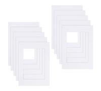 10 Pcs Photo Mounts A3 to Fit A4, White Paper Acid Free Picture Mounts Mat, Cardboard Photo Mount for Frames for A4 Paintings Prints Image Artworks (A3)