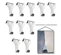 10 Pcs Picture Rail Hooks, Picture Rail Hanging Moulding Hook, Antique Style Moulding Hook, Mirror Hangers, for Hang Pictures Frames, Art Exhibition Gallery Pictures, Keys Holder